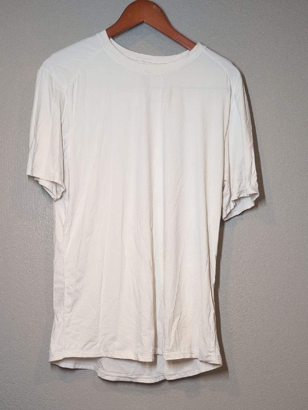 Manduka White Short Sleeve Yoga Training Soft Tee Large